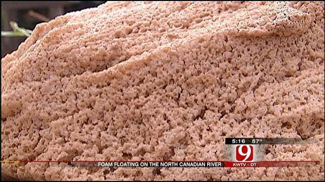 Strange Foam On North Canadian River Has Residents Worried