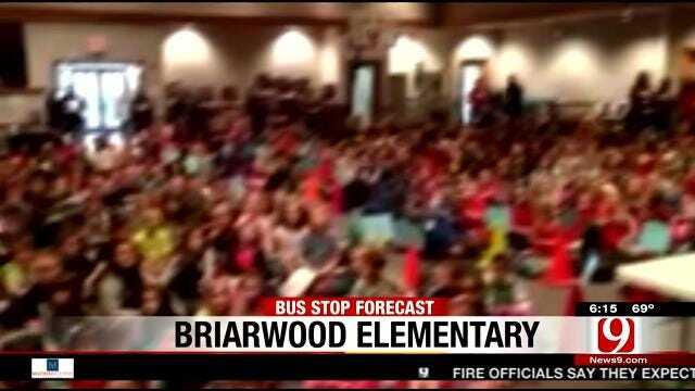 Briarwood Elementary Students On Jed's Bus Stop Forecast