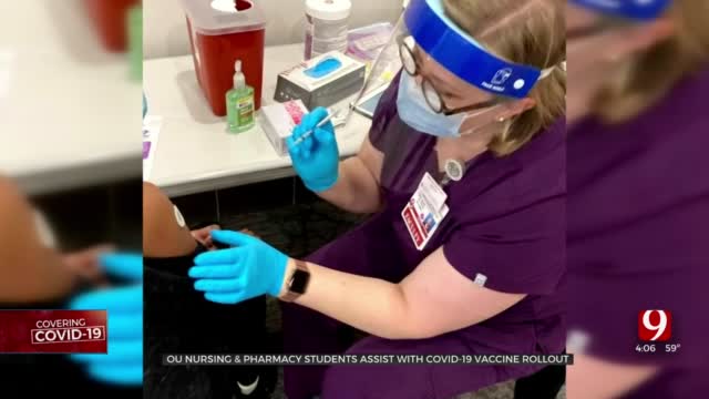 OU College Of Nursing, Pharmacy Students Help Administer COVID-19 Vaccine