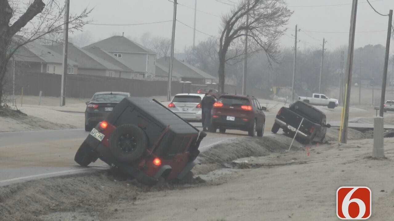 Icy Conditions Lead To Several Wrecks In Northeast Oklahoma