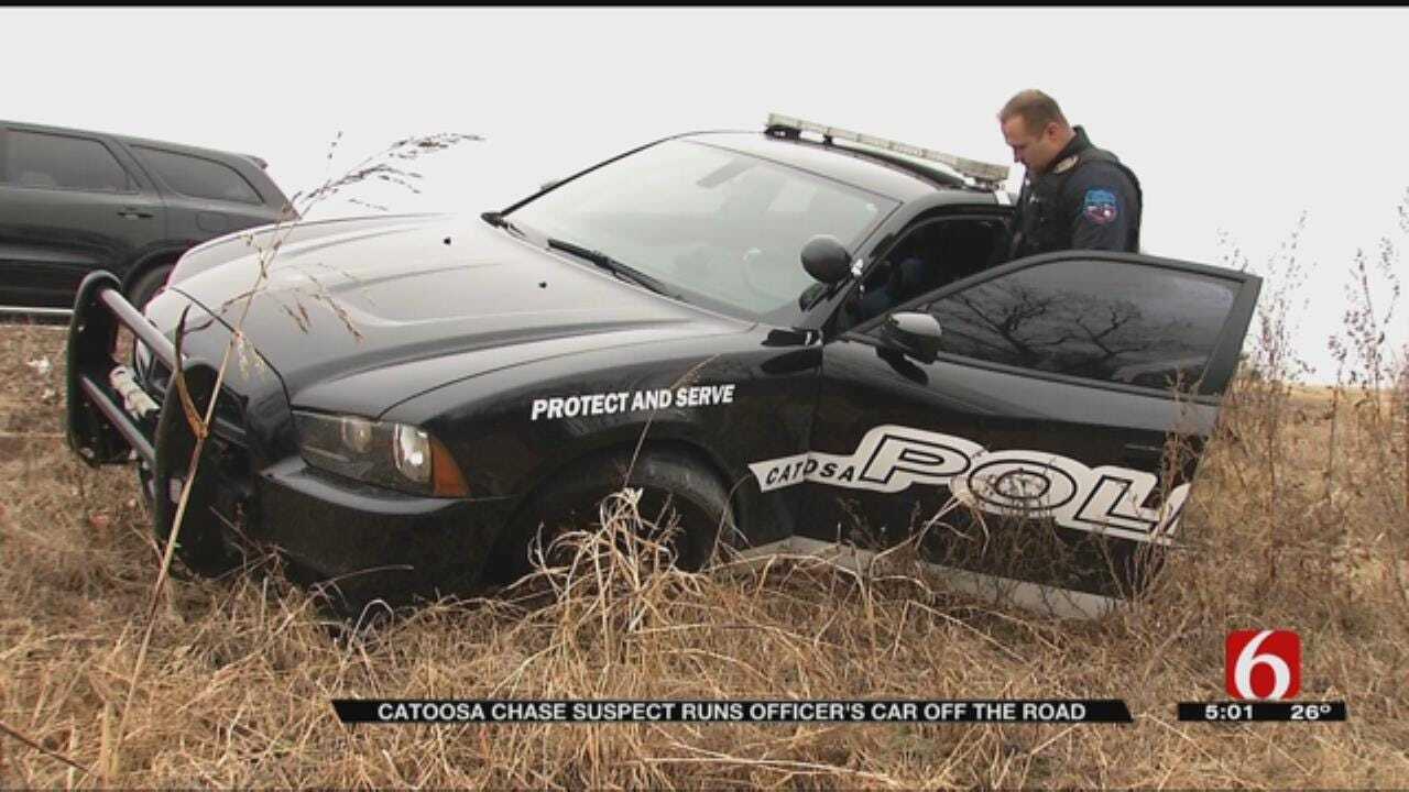 Catoosa Police Car Damaged In Stolen Vehicle Chase