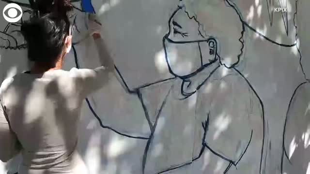 Health Care Workers Thank Public In San Francisco With Mural