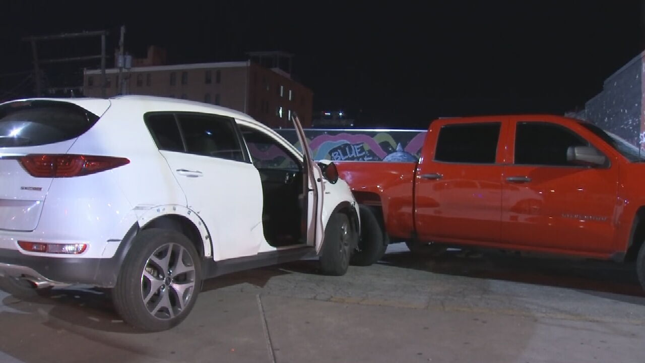 2 Arrested After Fight, Suspect Drunk Driving Crash In Downtown Tulsa