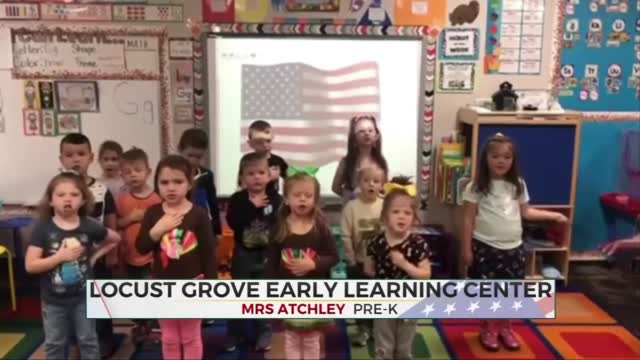 Daily Pledge: Mrs. Atchley's Pre-K Class