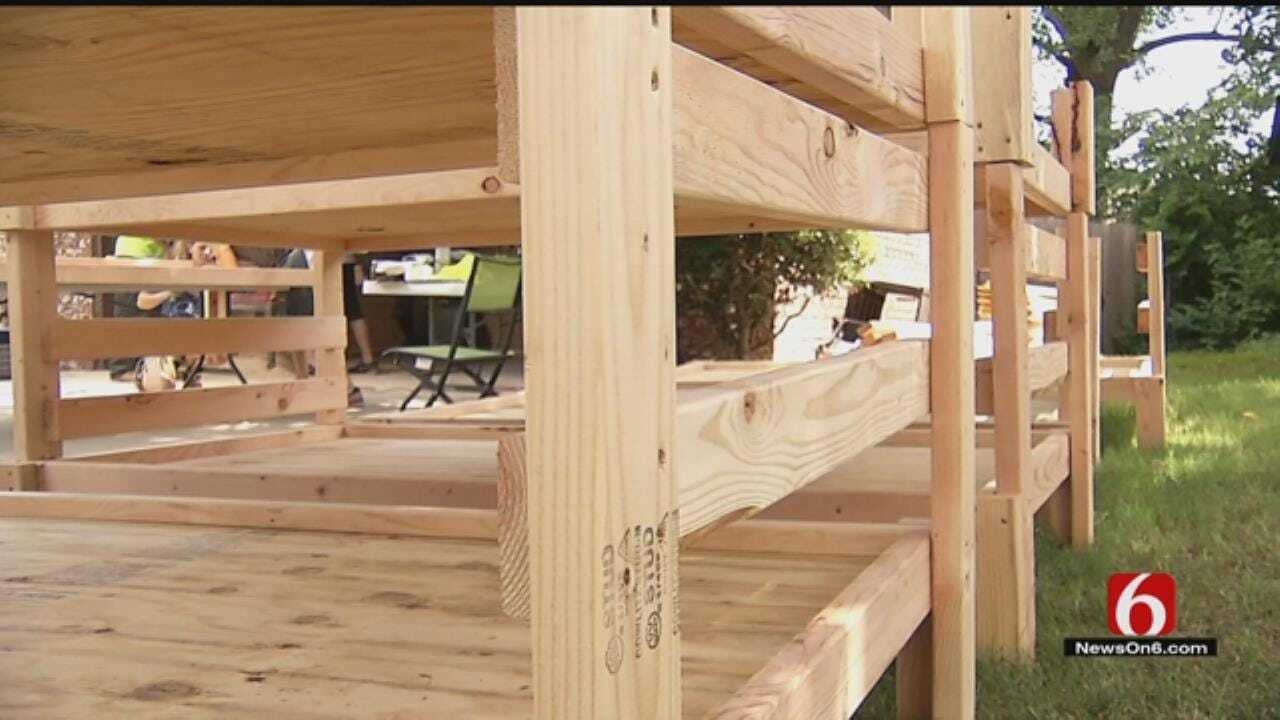 Tulsa Volunteers Build Beds To Donate To James Mission, Foster Kids
