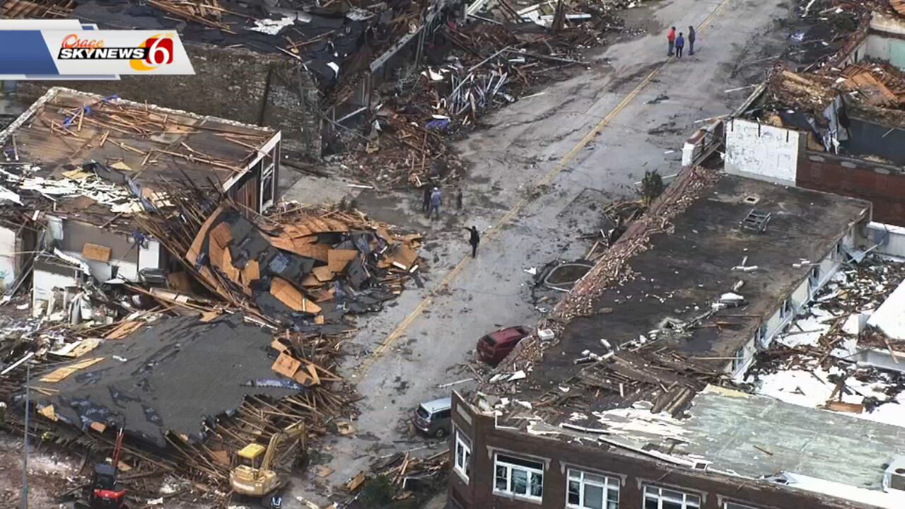 1 Dead, At Least 30 Injured After Tornado Hits Town Of Sulphur; Business District Torn Apart