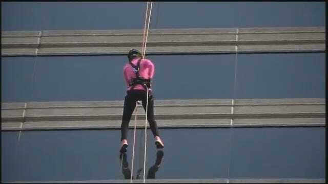 WEB EXTRA: Video Of Lori Fullbright Rappeling Down 20 Stories