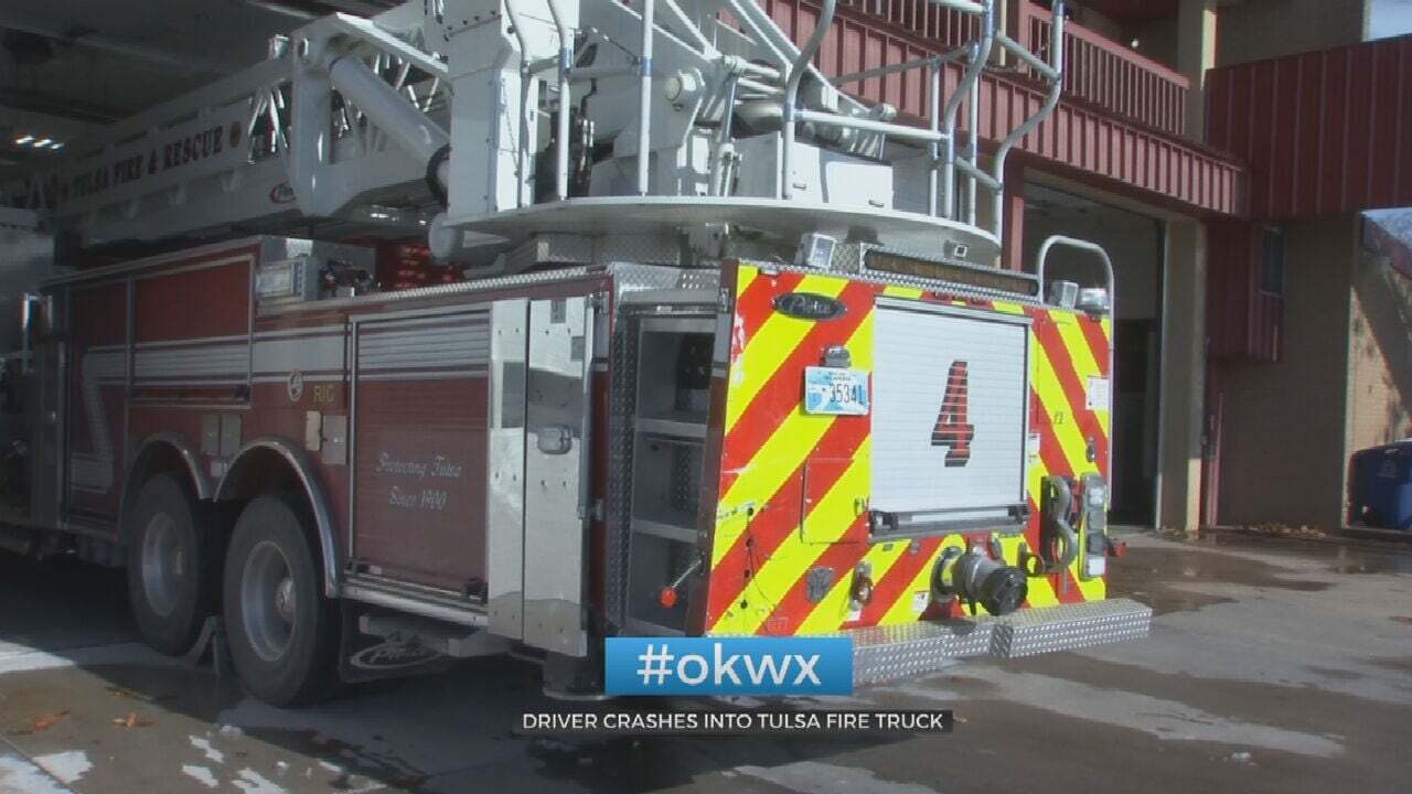 Tulsa Firefighters Urge Drivers To Use Caution Following Wreck Involving Fire Truck