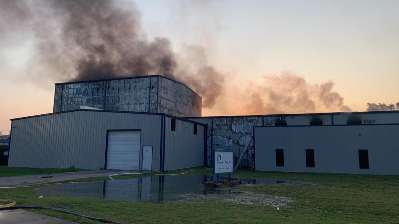 Several Fire Crews Battle Fire At Wax Manufacturing Facility In Ochelata 