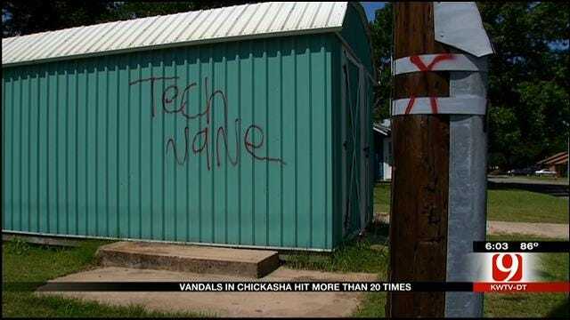 Chickasha Police Search For Suspects Accused Of Vandalizing Properties