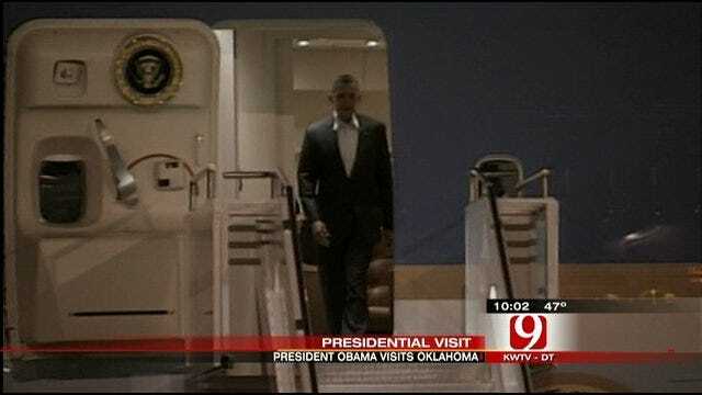 President Obama Arrives In Oklahoma