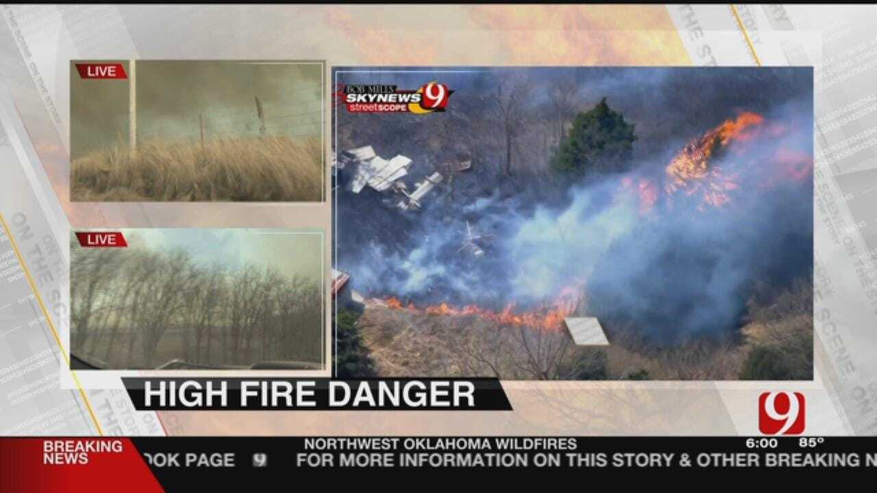 Multiple Wildfires Flaring Up Across Oklahoma