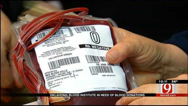 Oklahoma Blood Institute Needs Donations During Shortage