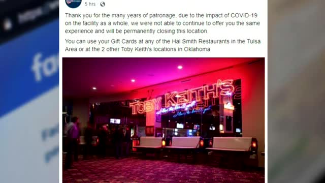 Toby Keith’s Bar & Grill To Close At Hard Rock Casino In Catoosa 