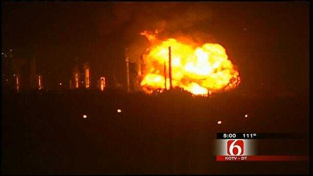 Neighbors Of West Tulsa Refinery React To Early Morning Explosion, Fire