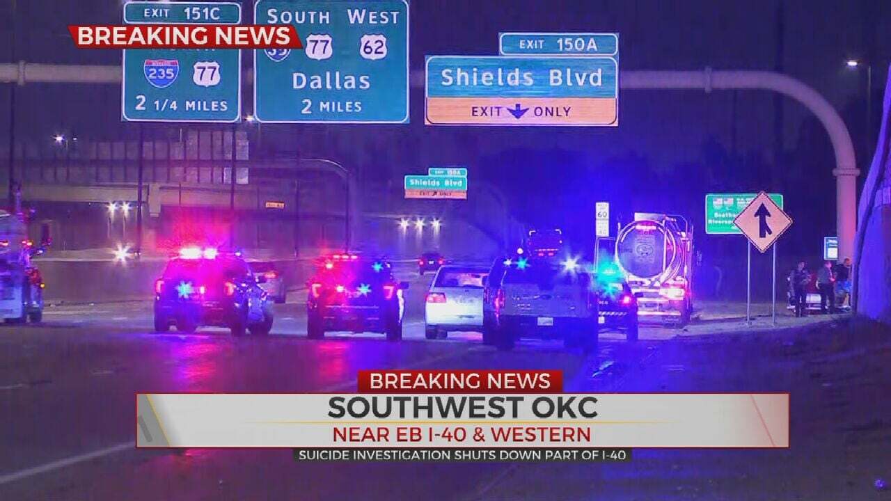 Part Of I-40 Closed As OKC Police Investigate Apparent Suicide