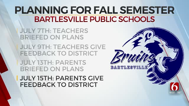 Bartlesville Schools Work Out Opening Plan With Feedback From Teachers, Parents