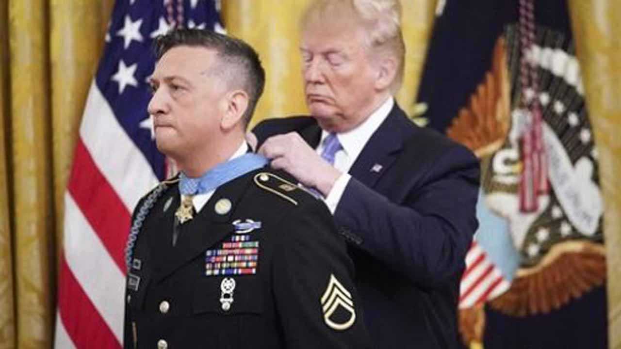 President Trump Awards Medal Of Honor To Iraq War Veteran