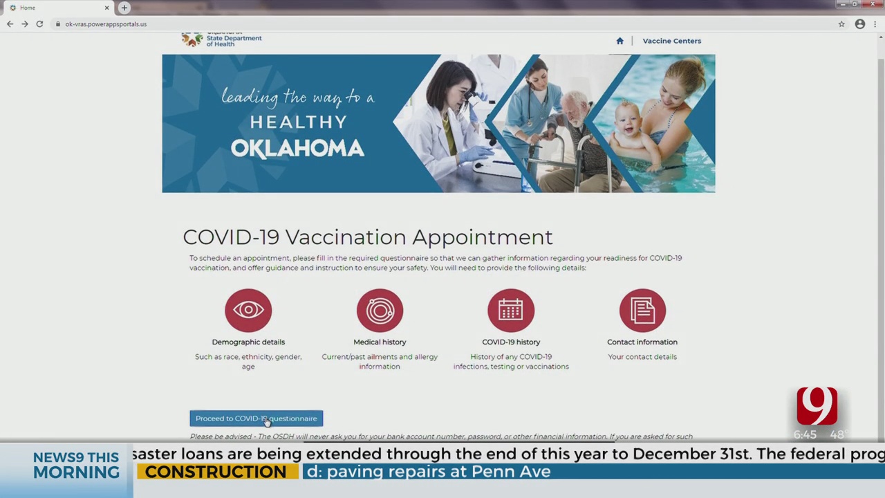 OSDH Vaccine Registration Portal Goes Live 