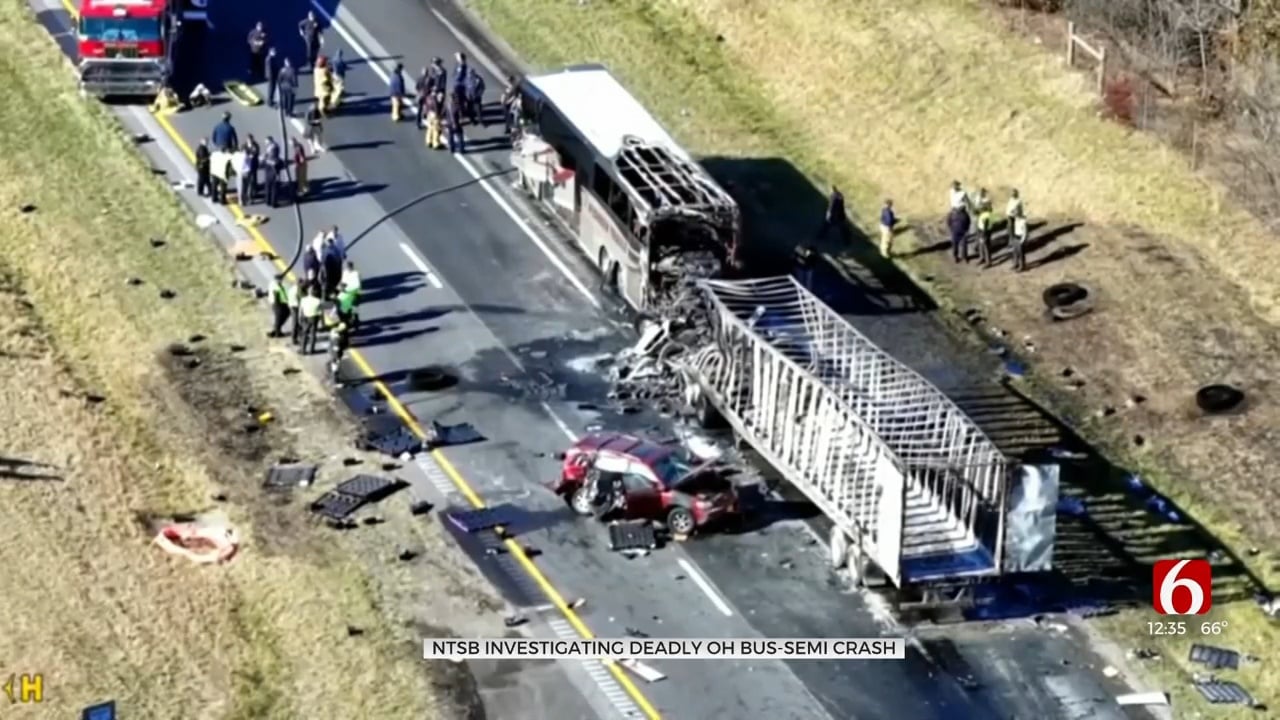 NTSB At Scene Of Deadly Ohio Interstate Crash Involving Busload Of High School Students