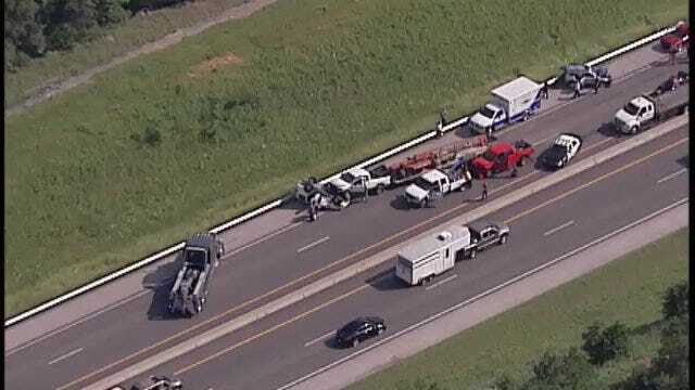 WEB EXTRA: Turner Turnpike Back Open Following Accident Involving Up To 10 Cars