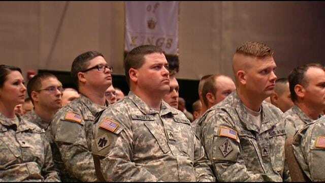 Families Say Goodbye As Oklahoma Soldiers Deploy To Afghanistan