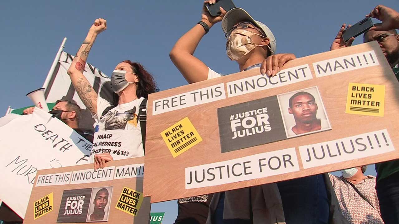 Group Marches In Solidarity For Death Row Inmate Julius Jones
