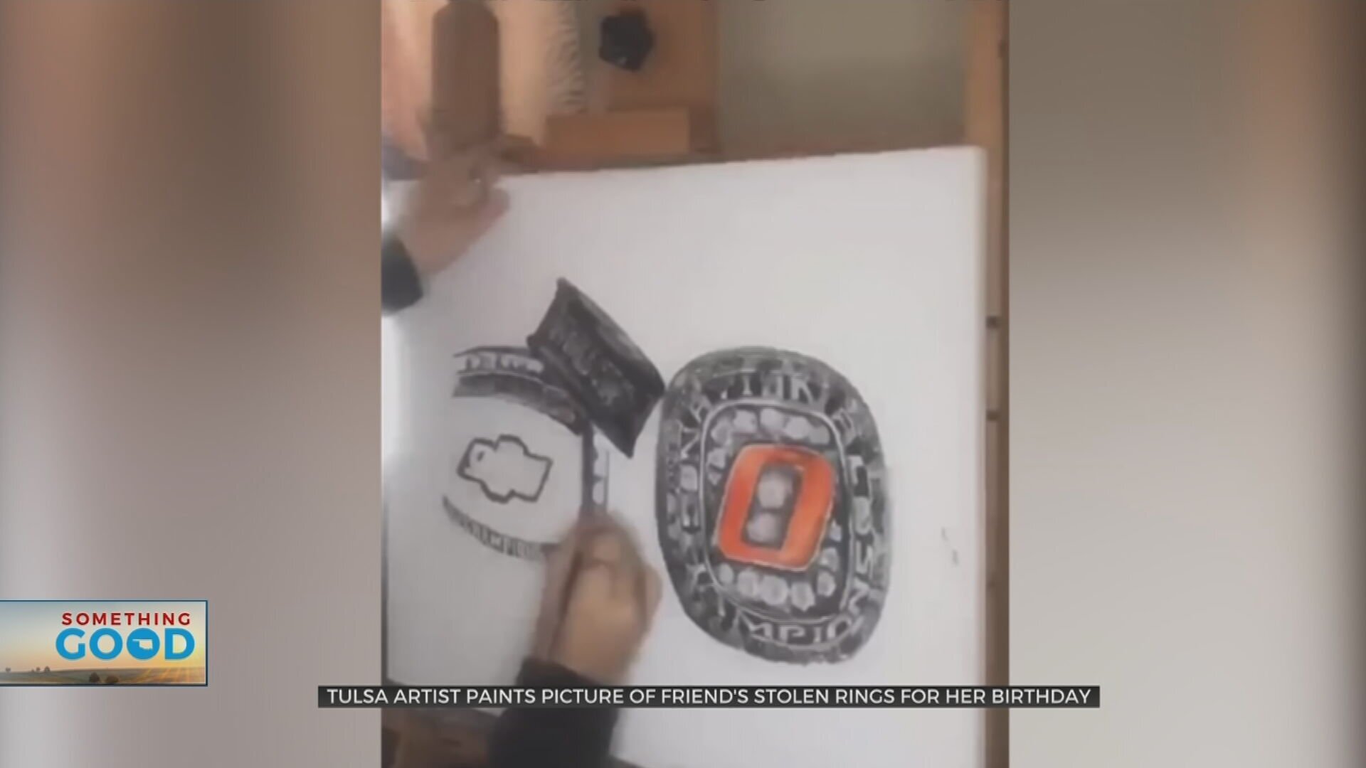 Tulsa Artist Gifts Painting Of Best Friend’s Stolen Rings For Her Birthday