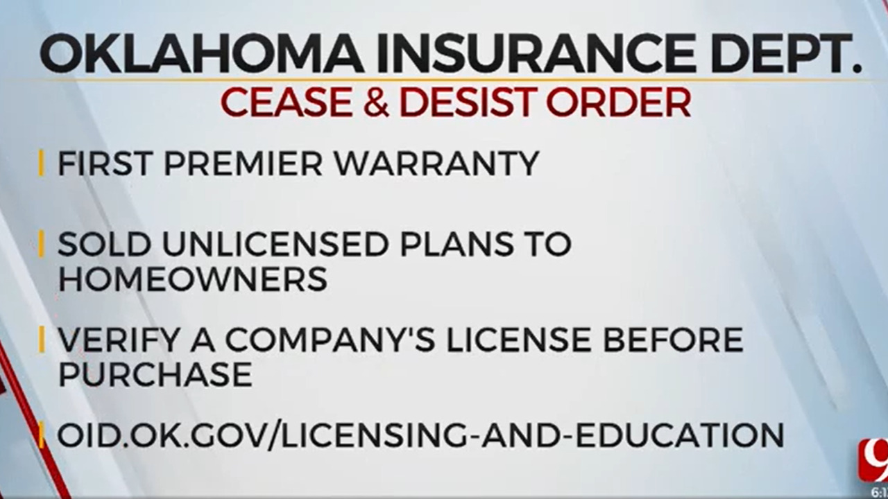 Home Warranty Provider Issued Cease And Desist Order By Oklahoma