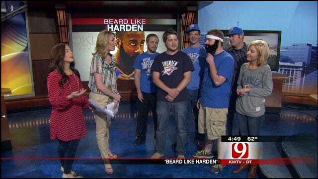 'Beard Like Harden' Crew Stops By News 9
