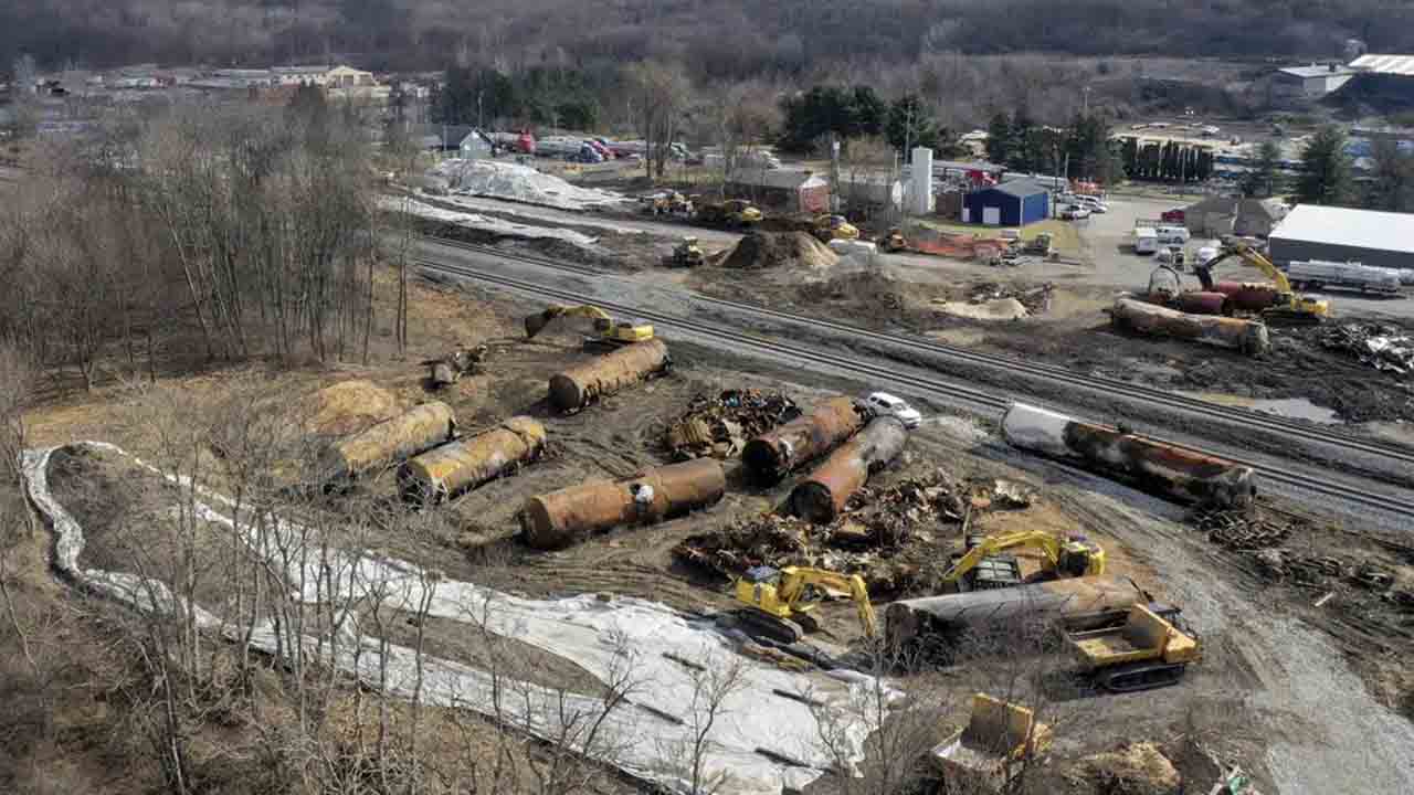 Ohio Sues Norfolk Southern Over Toxic Train Derailment
