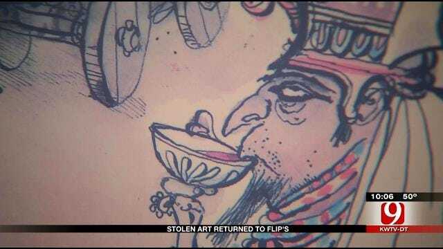 Stolen Artwork Returned To Flip's In Oklahoma City