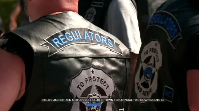 Police, Citizen Motorcycle Club In Town For Annual Trip Down Route 66 