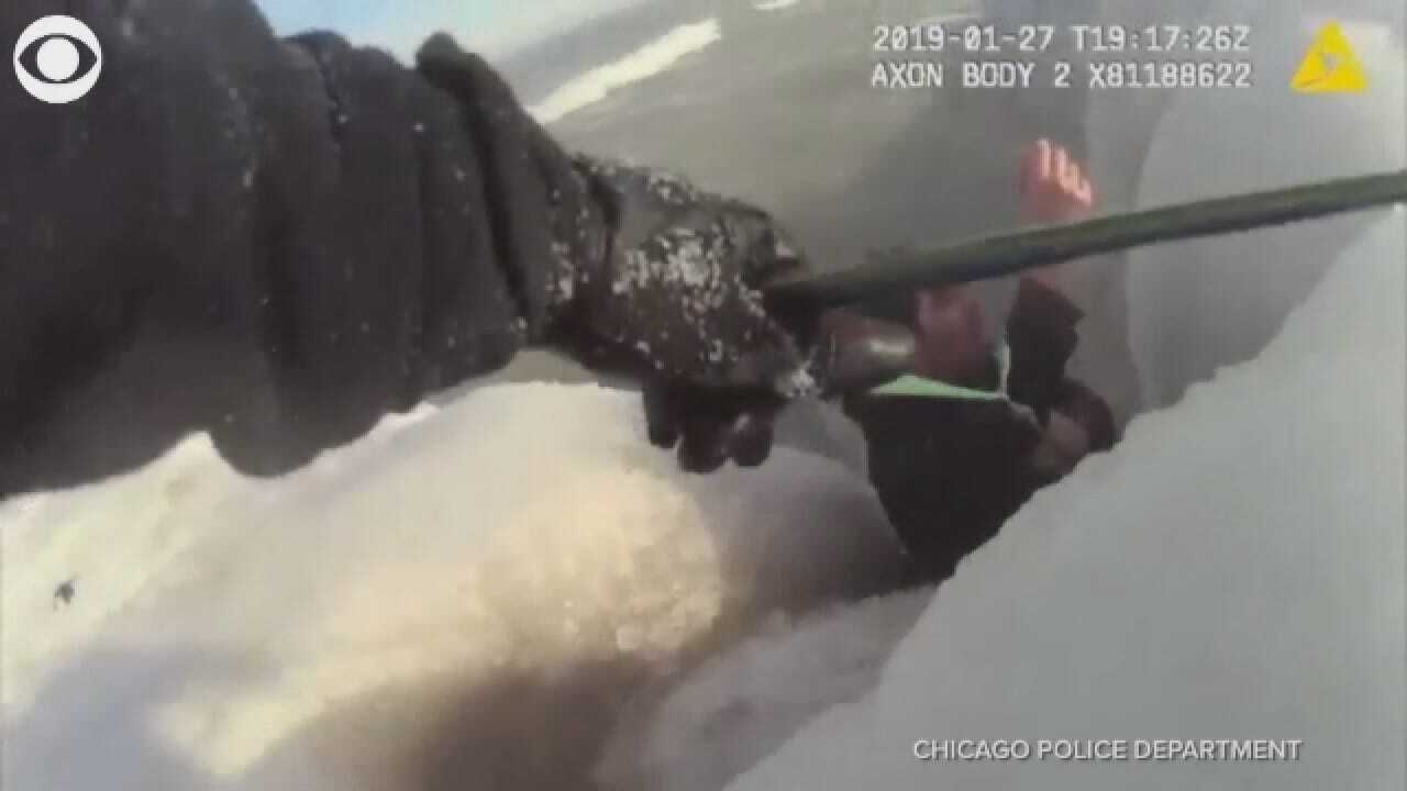 Chicago Police Officer Saves Man From Icy Waters