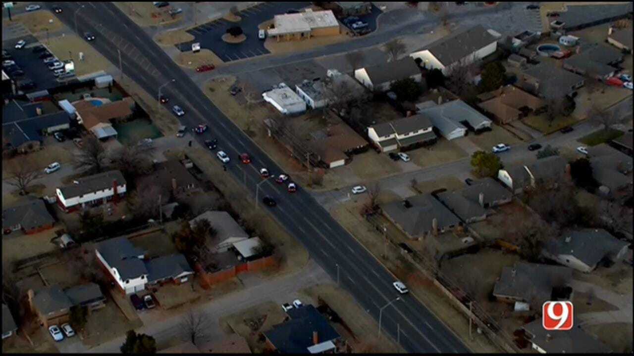 WEB EXTRA: SkyNews 9 Flies Over Auto-Ped Crash In Warr Acres