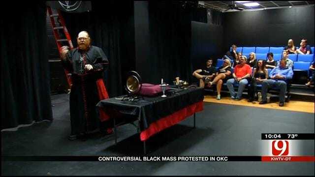 Hundreds Turnout To Protest Black Mass, Held At OKC Civic Center