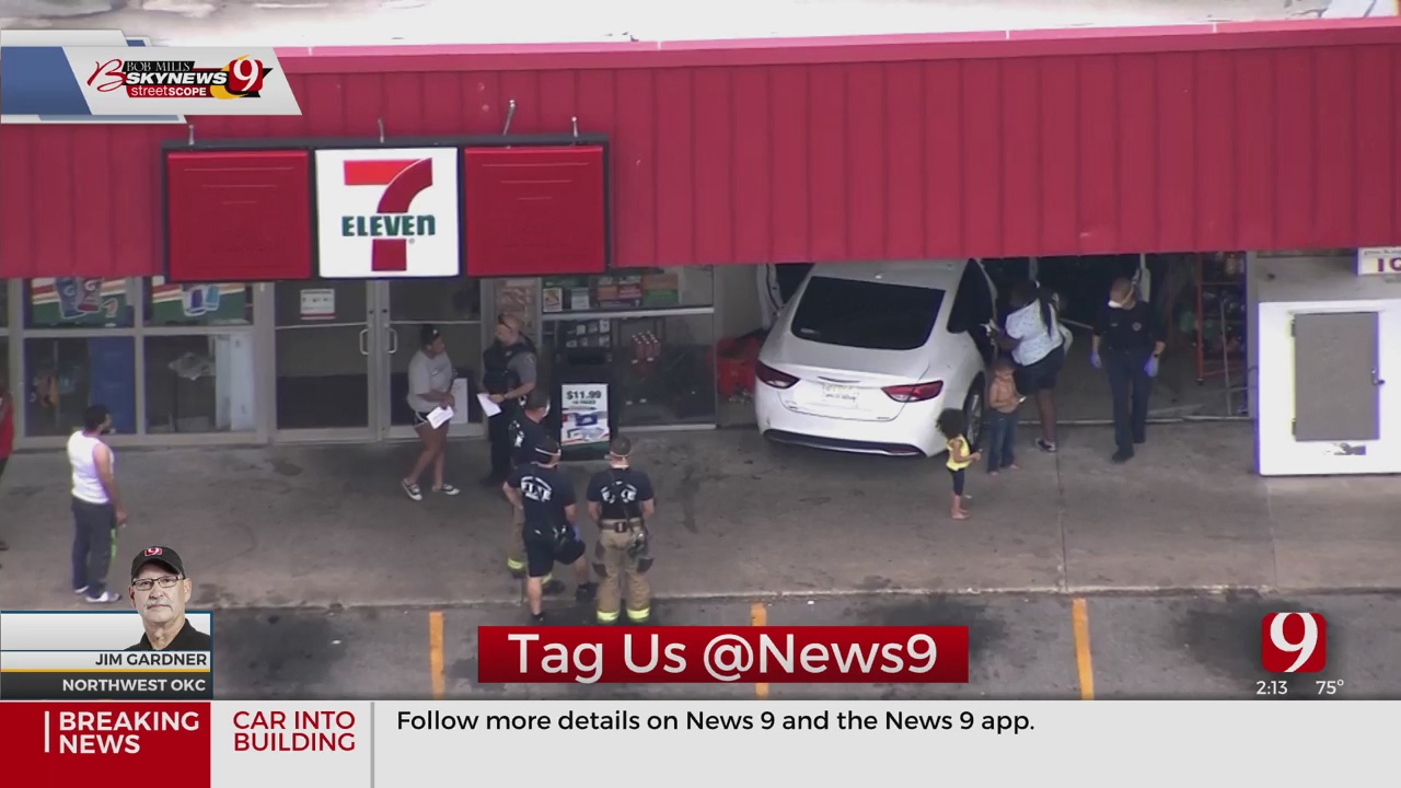 Car Crashes Into 7-Eleven In NW OKC 
