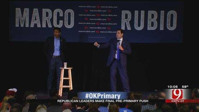 Marco Rubio Speaks To Voters At Putnam City North High School Before OK Primary
