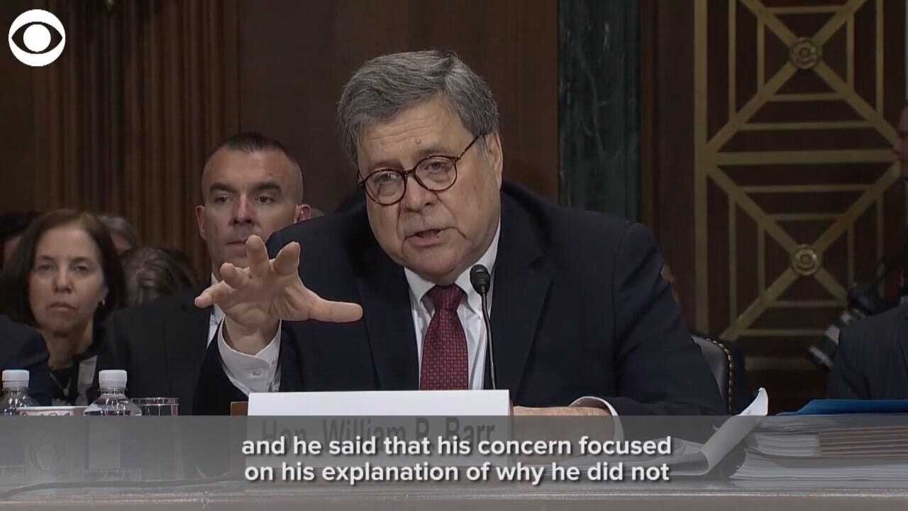 AG Barr Talks About Mueller's Note Concerning Barr's Summary