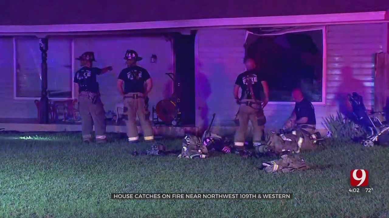 Firefighters Battle House Fire In NW Oklahoma City