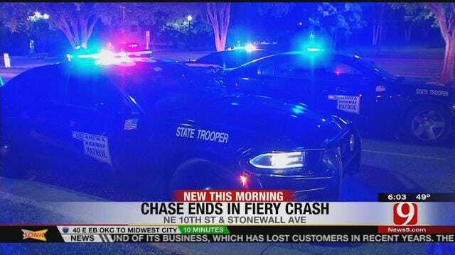 Man Crashes Truck Into Tree After High-Speed Chase Through OKC