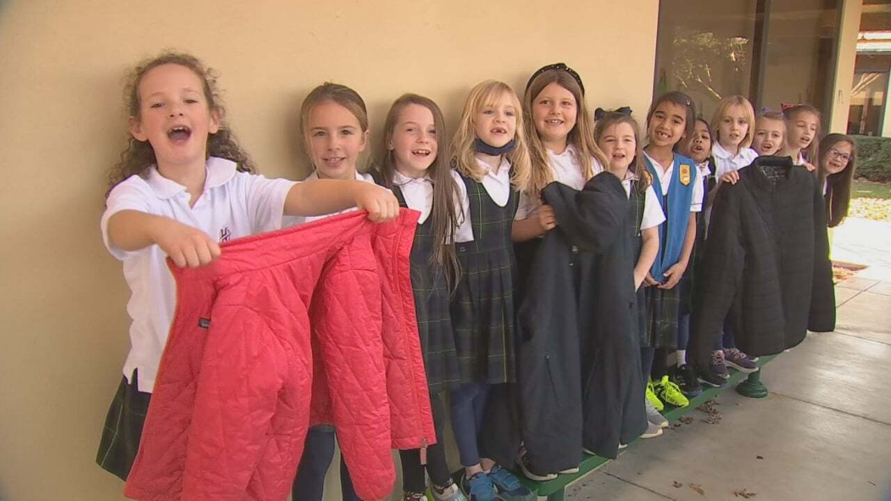 Daisy Girl Scout Troop In Tulsa Collects Coats For Kids