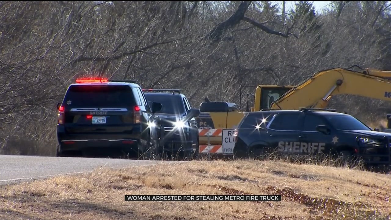 Woman Steals Choctaw Fire Truck, Police Chase Ensues