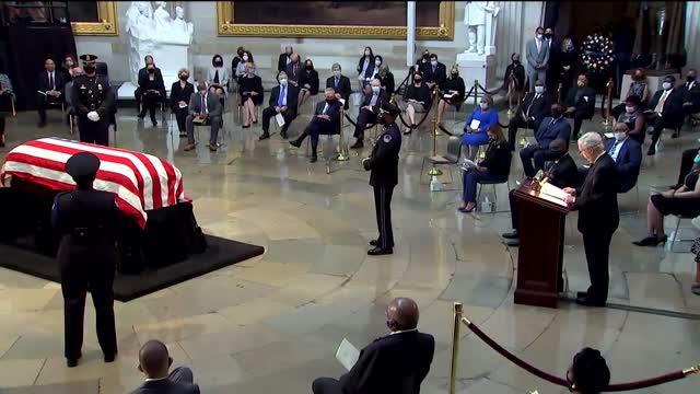 Late Congressman John Lewis Lies In State At US Capitol