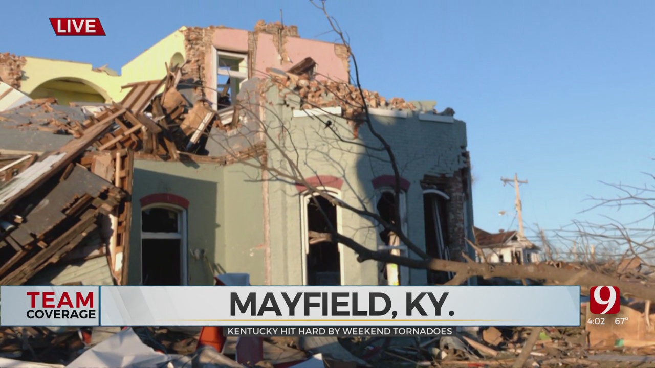 Team Coverage: News 9 Reporters Survey Debris, Speak With Tornado Survivors In Western Kentucky
