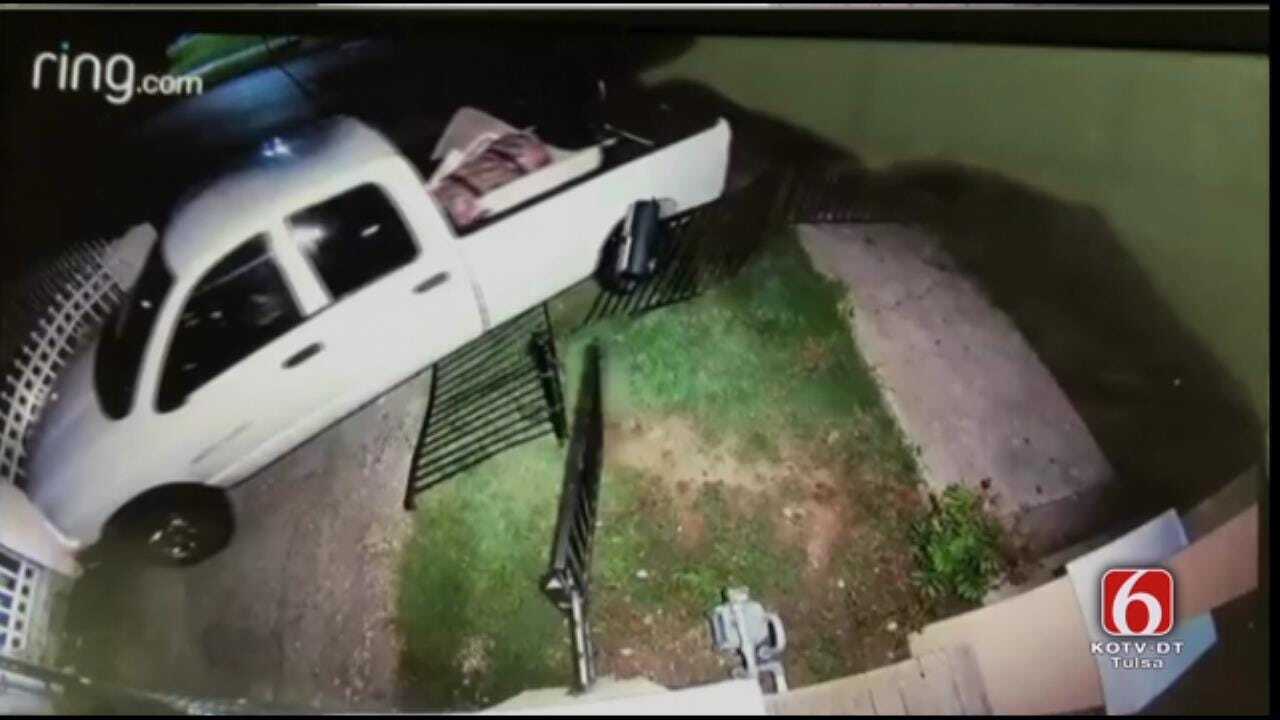 WEB EXTRA: Security Cam Video Of Crashing Truck