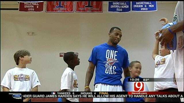 Daequan Cook Helps At Thunder Youth Camp