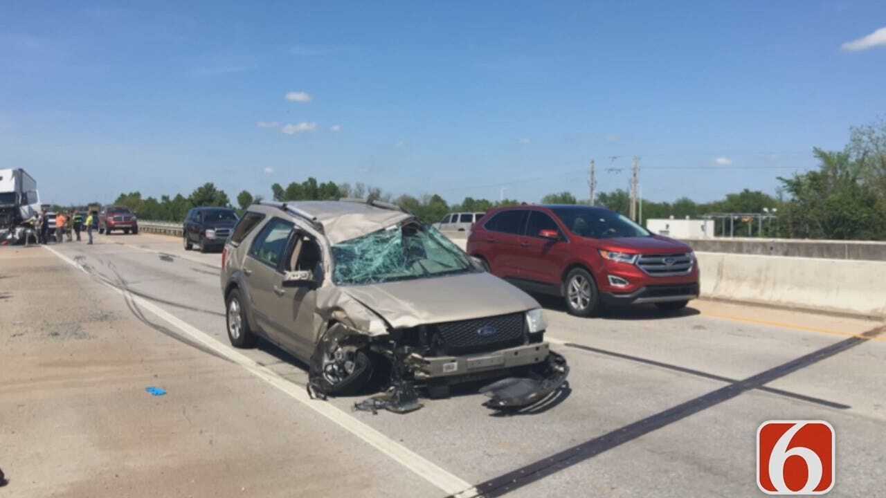 Justin Shrair: SUV Clips Semi On Tulsa Highway