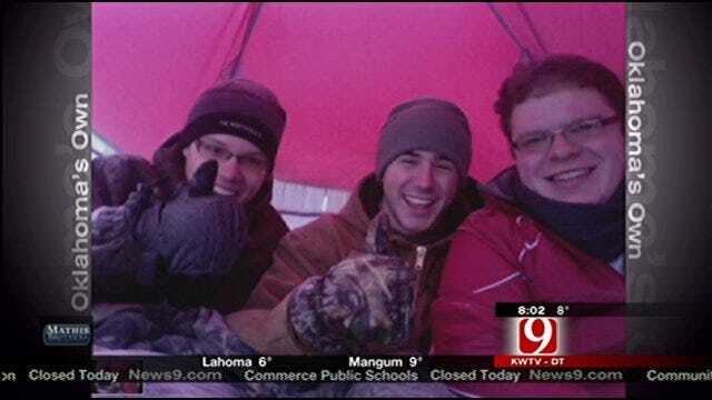 3 Norman College Students Brave The Cold, Camp Outside Overnight