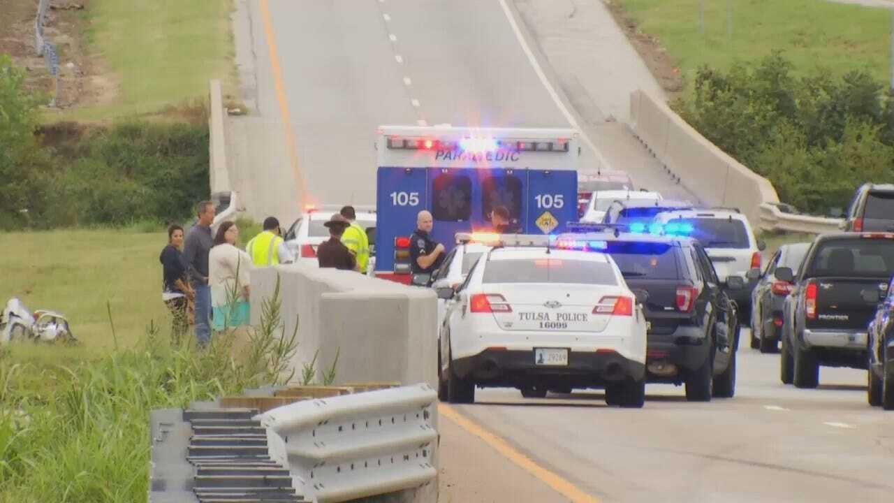 WEB EXTRA: Video From Scene Of Fatal Tulsa Highway Crash